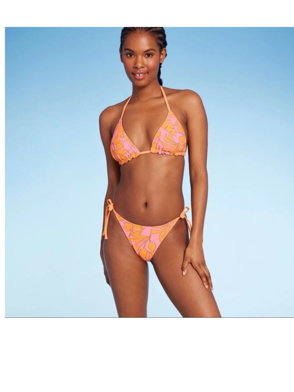 Women's Reversible Triangle Bikini Top and Bottom set